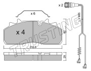 947.1W TRUSTING sada brzdových platničiek kotúčovej brzdy 947.1W TRUSTING
