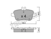 982.0 TRUSTING sada brzdových platničiek kotúčovej brzdy 982.0 TRUSTING
