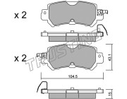 986.0 Sada brzdových destiček, kotoučová brzda TRUSTING