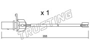 SU.332 TRUSTING výstrażný kontakt opotrebenia brzdového oblożenia SU.332 TRUSTING