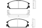 BP-2008 Sada brzdových destiček, kotoučová brzda KAVO PARTS