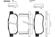 BP-2029 Sada brzdových destiček, kotoučová brzda KAVO PARTS