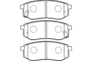 BP-3035 Sada brzdových destiček, kotoučová brzda KAVO PARTS