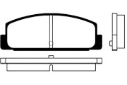 BP-4534 Sada brzdových destiček, kotoučová brzda KAVO PARTS