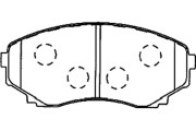 BP-4557 Sada brzdových destiček, kotoučová brzda KAVO PARTS