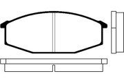 BP-6500 Sada brzdových destiček, kotoučová brzda KAVO PARTS