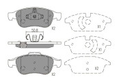 BP-6639 Sada brzdových destiček, kotoučová brzda KAVO PARTS