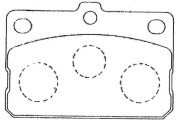 BP-9091 Sada brzdových destiček, kotoučová brzda KAVO PARTS