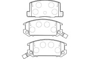 BP-9093 Sada brzdových destiček, kotoučová brzda KAVO PARTS