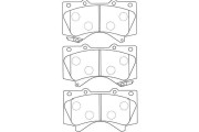 BP-9121 Sada brzdových destiček, kotoučová brzda KAVO PARTS