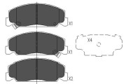 KBP-2024 Sada brzdových destiček, kotoučová brzda KAVO PARTS