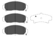 KBP-2037 Sada brzdových destiček, kotoučová brzda KAVO PARTS