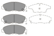 KBP-2053 Sada brzdových destiček, kotoučová brzda KAVO PARTS