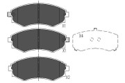 KBP-3027 Sada brzdových destiček, kotoučová brzda KAVO PARTS