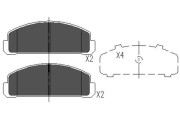 KBP-4515 Sada brzdových destiček, kotoučová brzda KAVO PARTS