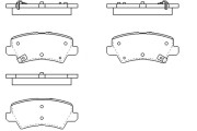 KBP-4581 Sada brzdových destiček, kotoučová brzda KAVO PARTS