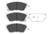 KBP-6507 Sada brzdových destiček, kotoučová brzda KAVO PARTS