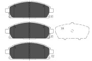 KBP-6515 Sada brzdových destiček, kotoučová brzda KAVO PARTS