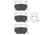 KBP-6545 Sada brzdových destiček, kotoučová brzda KAVO PARTS