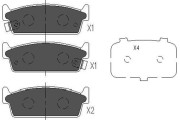 KBP-6548 Sada brzdových destiček, kotoučová brzda KAVO PARTS