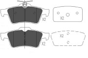 KBP-6554 Sada brzdových destiček, kotoučová brzda KAVO PARTS