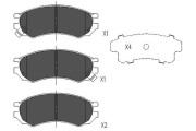 KBP-6555 Sada brzdových destiček, kotoučová brzda KAVO PARTS