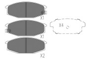 KBP-6626 Sada brzdových destiček, kotoučová brzda KAVO PARTS