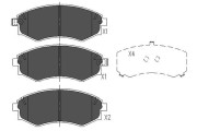 KBP-7504 Sada brzdových destiček, kotoučová brzda KAVO PARTS