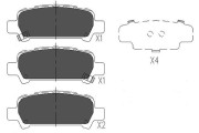 KBP-8002 Sada brzdových destiček, kotoučová brzda KAVO PARTS