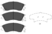 KBP-8012 Sada brzdových destiček, kotoučová brzda KAVO PARTS