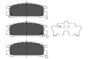 KBP-8016 Sada brzdových destiček, kotoučová brzda KAVO PARTS