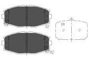 KBP-9034 Sada brzdových destiček, kotoučová brzda KAVO PARTS