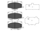 KBP-9047 Sada brzdových destiček, kotoučová brzda KAVO PARTS