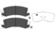 KBP-9058 Sada brzdových destiček, kotoučová brzda KAVO PARTS