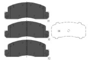 KBP-9088 Sada brzdových destiček, kotoučová brzda KAVO PARTS