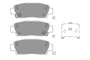 KBP-9125 Sada brzdových destiček, kotoučová brzda KAVO PARTS