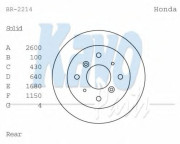 BR-2214 Brzdový kotouč KAVO PARTS