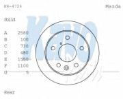 BR-4724 Brzdový kotouč KAVO PARTS