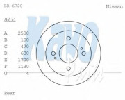 BR-6720 Brzdový kotouč KAVO PARTS