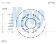 BR-9328 Brzdový kotouč KAVO PARTS