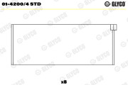 01-4200/4 STD GLYCO ojničné lożisko 01-4200/4 STD GLYCO