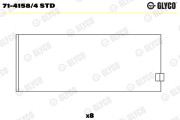 71-4158/4 STD GLYCO ojničné lożisko 71-4158/4 STD GLYCO