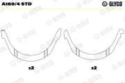 A160/4 STD GLYCO vymedzovacia podlożka pre kľukový hriadeľ A160/4 STD GLYCO