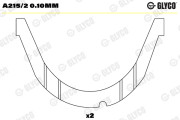 A215/2 0.10mm GLYCO vymedzovacia podlożka pre kľukový hriadeľ A215/2 0.10mm GLYCO