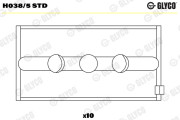 H038/5 STD GLYCO lożisko kľukového hriadeľa H038/5 STD GLYCO