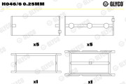 H046/6 0.25mm GLYCO lożisko kľukového hriadeľa H046/6 0.25mm GLYCO