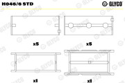 H046/6 STD GLYCO lożisko kľukového hriadeľa H046/6 STD GLYCO