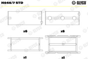 H046/7 STD GLYCO lożisko kľukového hriadeľa H046/7 STD GLYCO