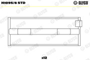 H1095/6 STD Hlavní ložiska klikového hřídele GLYCO