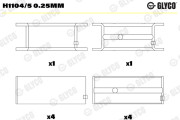 H1104/5 0.25mm GLYCO lożisko kľukového hriadeľa H1104/5 0.25mm GLYCO